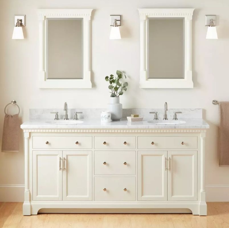 Moderne handvatvrije ontwerp YALIG Gold make-up organisator voor badkamer ijdelheid en wastafels