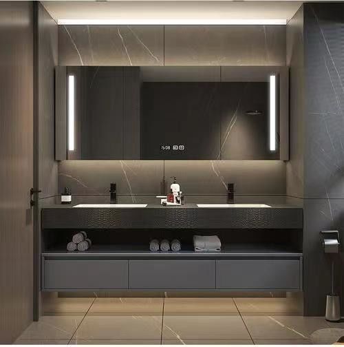 Gepersonaliseerde kleuren badkamer vanities Moderne LED spiegelkast en wasbak collectie