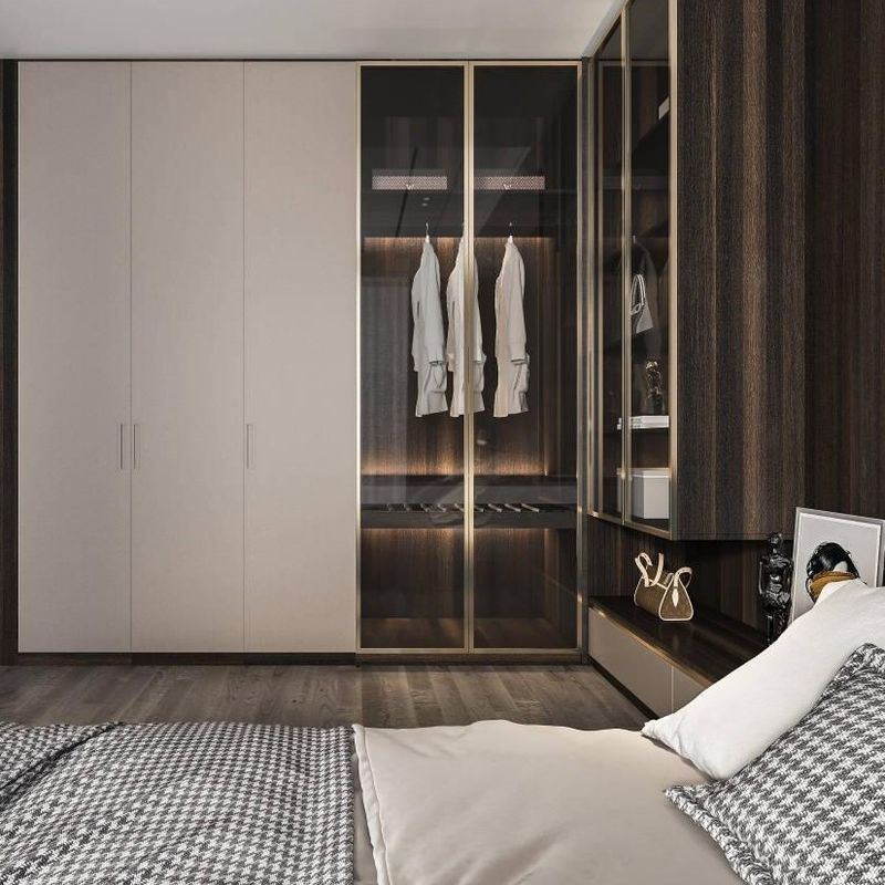 YALIG Hotelmeubelen Moderne houten schuifdeur kast voor ingebouwde kast systeem