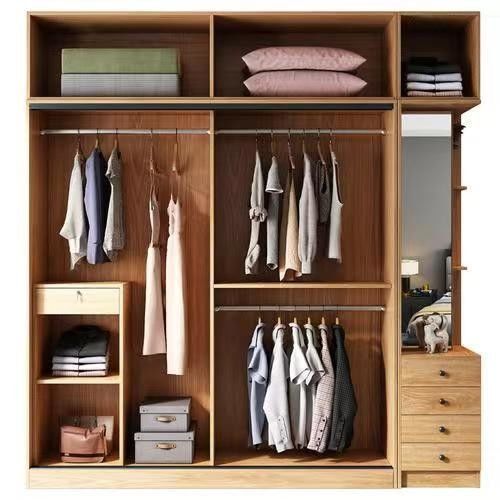 DIY Glas Spiegel Houten Slaapkamer Kledingkast in Moderne Stijl voor Slaapkamer Vereisten
