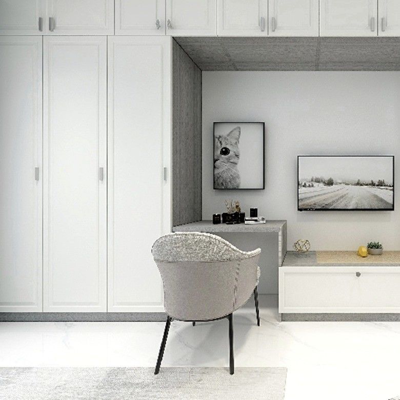 YALIG Massivhouten slaapkamer Volledige muur 3 deur Hoekkast met spiegel dressing table
