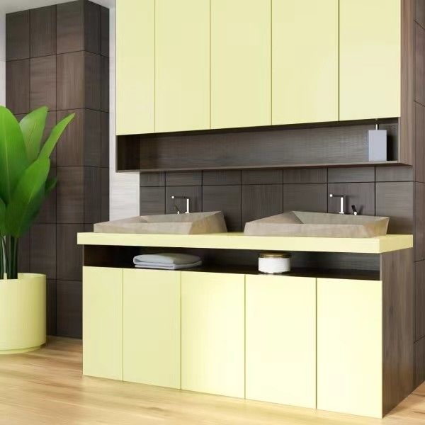 Moderne kast opslag en badkamer vanity licht combo met spiegel door YALIG Design