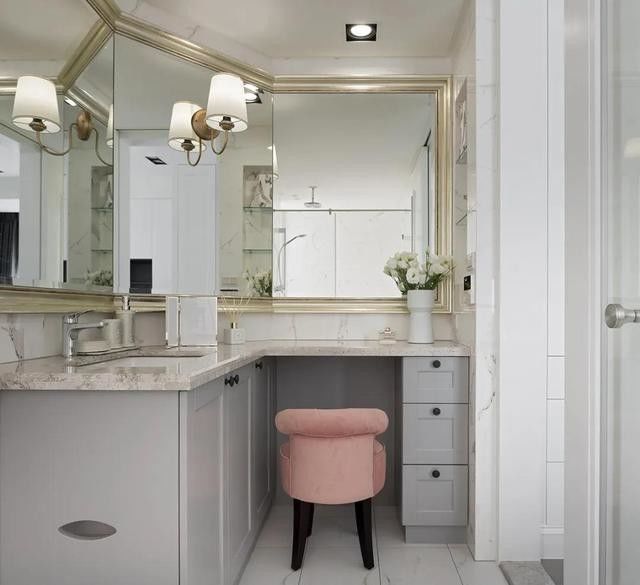 YALIG Kasten Shaker Fluted Panel Quartz Countertop Badkamer Vanity voor 38-46 in Breedte