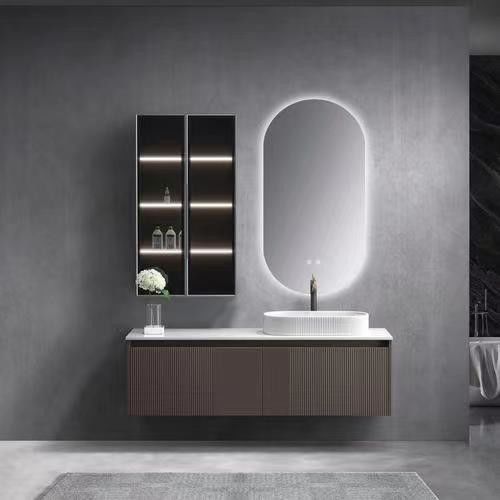 Minimalistische moderne rechthoek YALIG Badkamer vanity met pure kleur en inclusieve spiegel