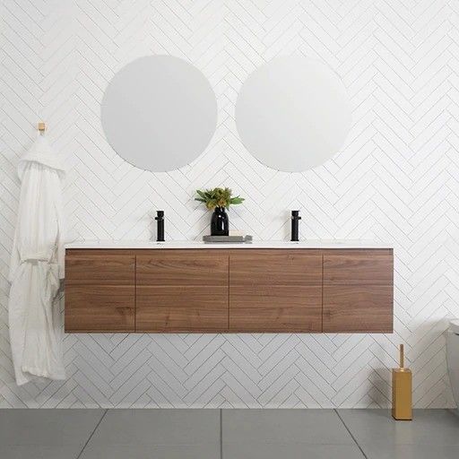 38-46 in Breedte YALIG Frame-Less Melamine Cabinet Met Spiegellamp Onderbouw Marmeren Teller