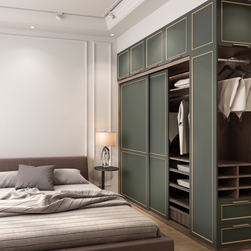 Postverpakking YALIG Moderne eenvoud Slaapkamer Dubbele deur Garderobe Ontwerp voor appartement