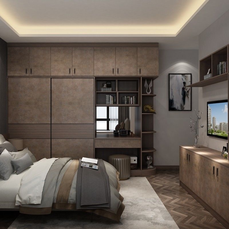 Postverpakking YALIG Moderne eenvoud Slaapkamer Dubbele deur Garderobe Ontwerp voor appartement