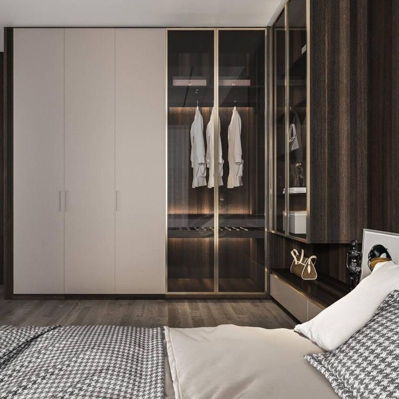 Hedendaagse houten kast voor slaapkamer Meubels Design Stijl 2D / 3D