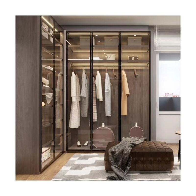 Houten kast in moderne stijl voor moderne kleuren slaapkamermeubilair