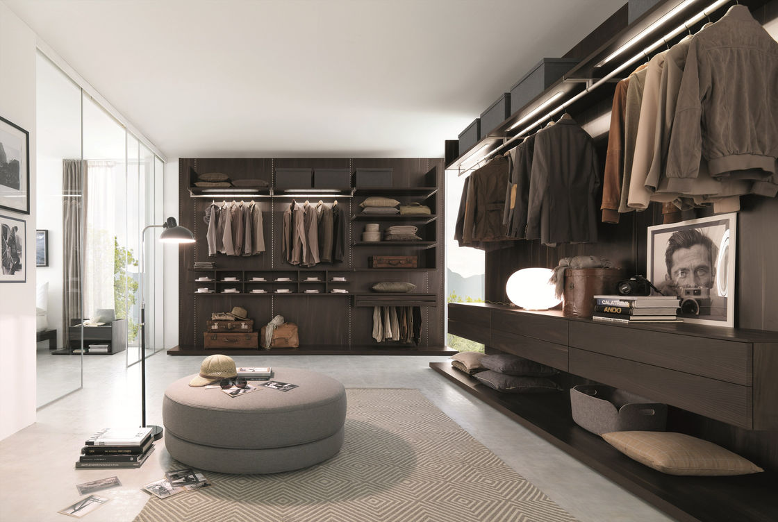 Gepersonaliseerd PANEL Houten stijl Slaapkamer opslag organisator Kleding Walk in Closet kast